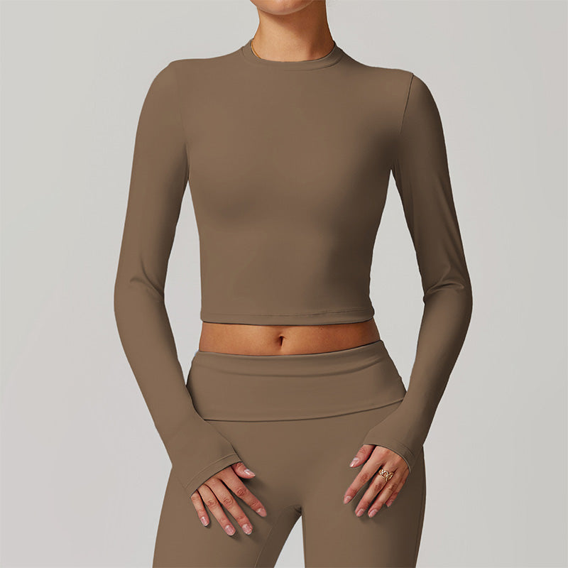 Tight-fitting back yoga long sleeves