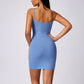 Tight-fitting hip-hugging slip casual dresses