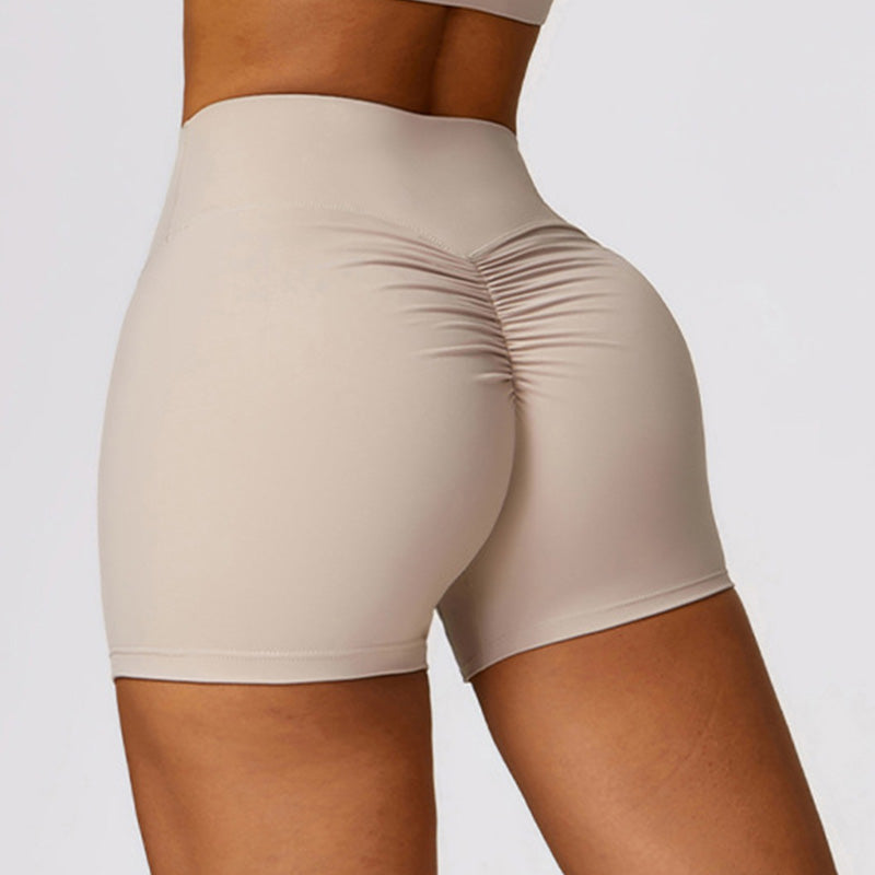 Solid brushed hip shorts