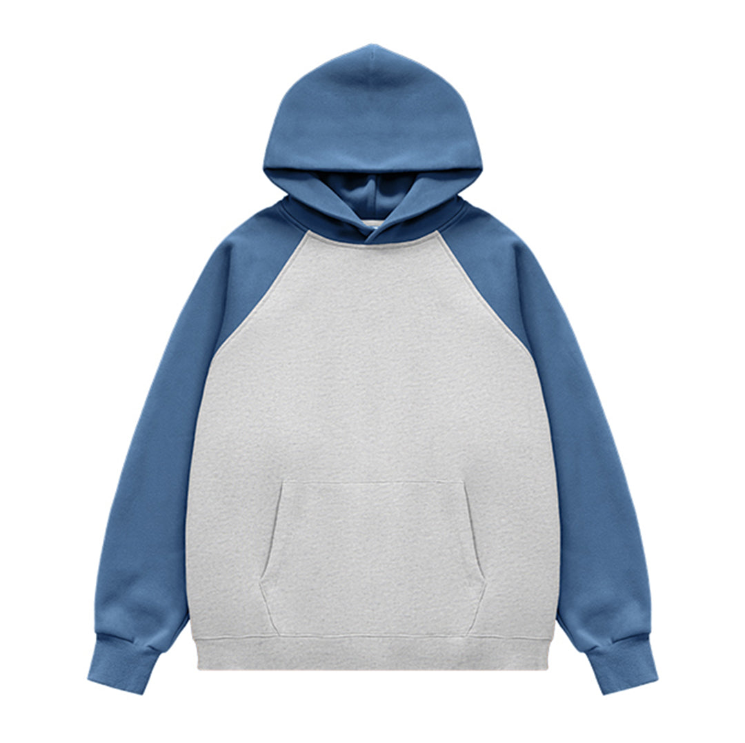 Fleece raglan hooded sweatshirt