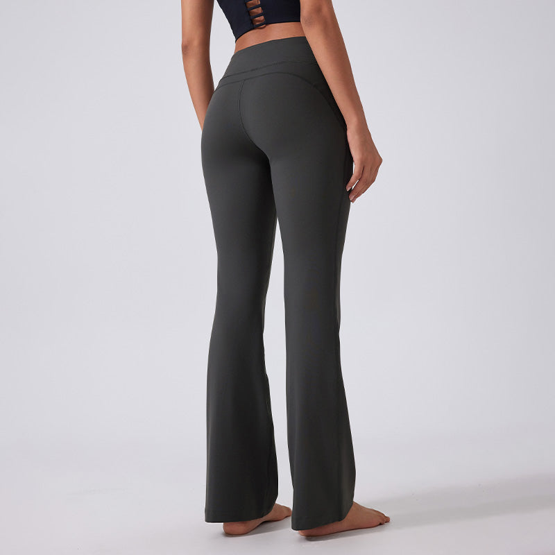 High-Waist Butt-Lifting Sports Flared Leg Pants