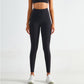 Solid color high-waisted leggings