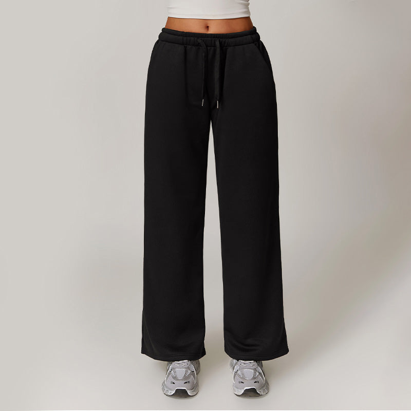 autumn and winter fleece straight leg sports Sweatpants