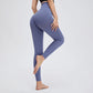 Solid color hip lift high waist sports yoga leggings