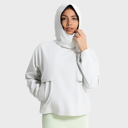 Veste de sport à capuche coupe-vent et imperméable