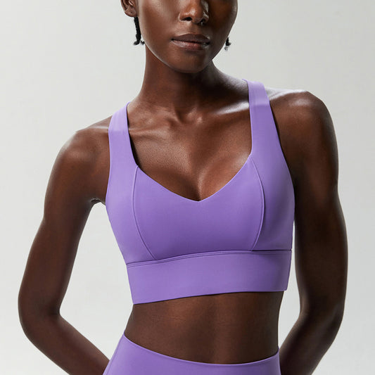 Racer back fitness yoga bra