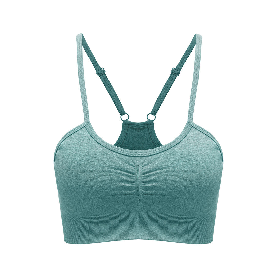 Seamless thin strap sports bra