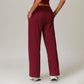 High Waist Casual Straight Leg Sweatpants