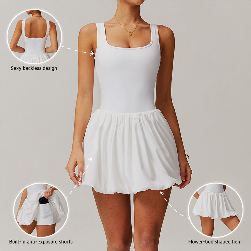 Sports dress anti-exposure outdoor running fitness tennis dress