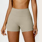 Solid brushed hip shorts