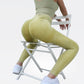 Solid color seamless hip lift sports leggings