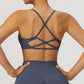 Seamless U Neck Cross Back Quick-Dry Sports Bra