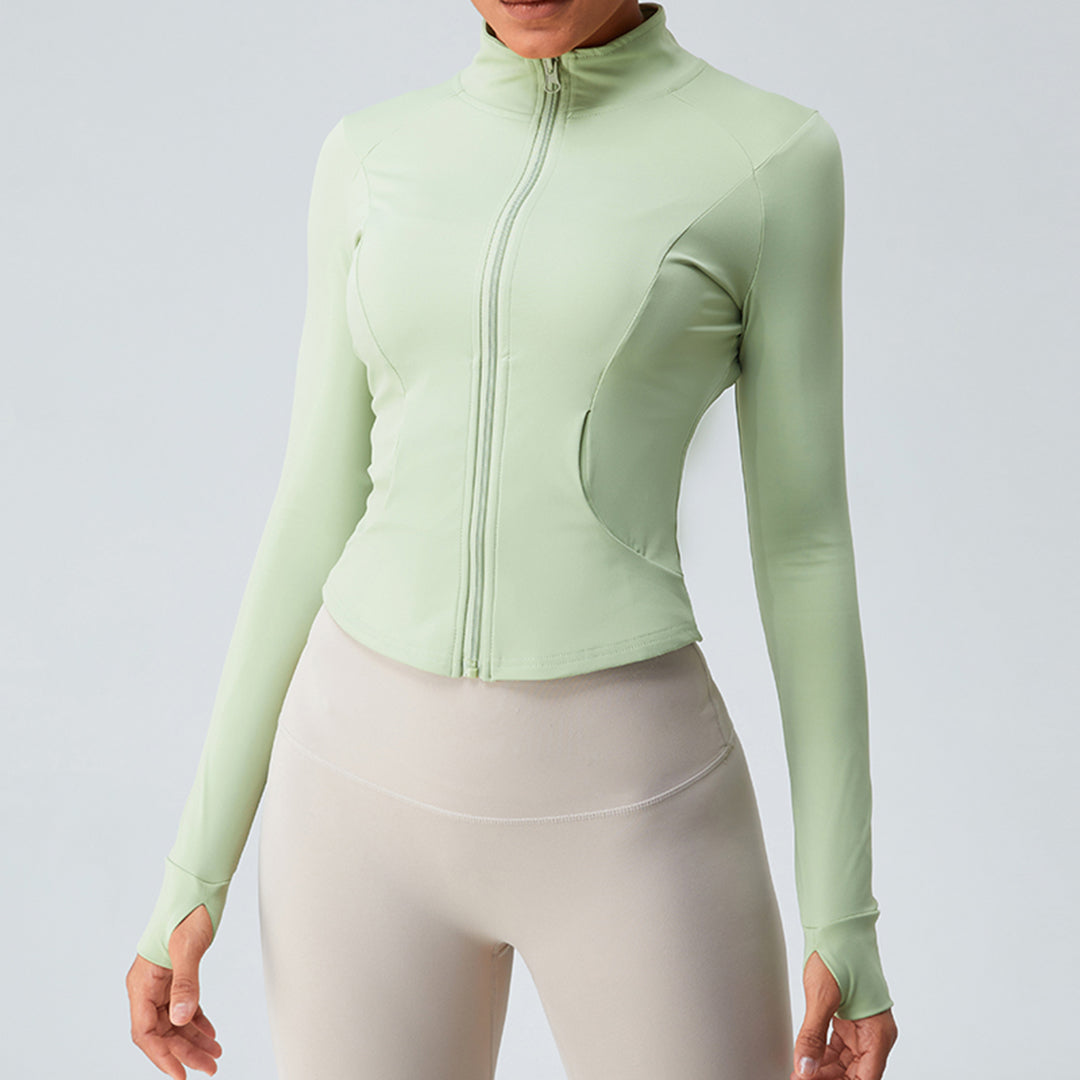 Zippered skinny yoga jacket