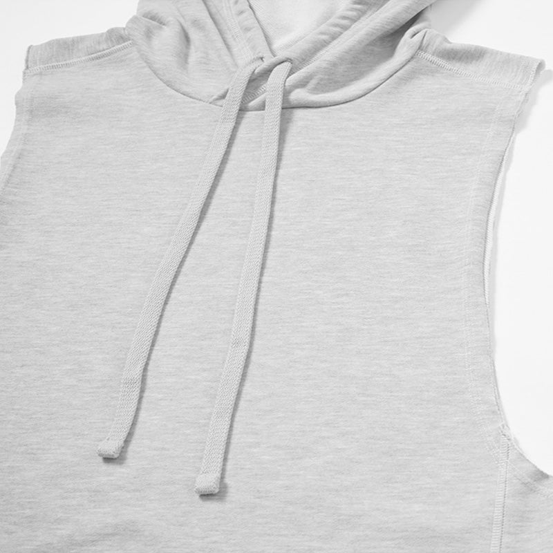 Men's hooded sports casual fitness sleeveless sweatshirt