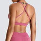 Cross beauty back shockproof yoga sports bra