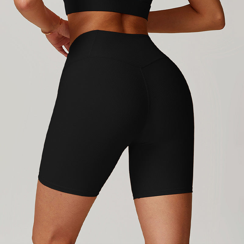 Quick-Dry High-Waist Thread Butt Lift Sports Shorts