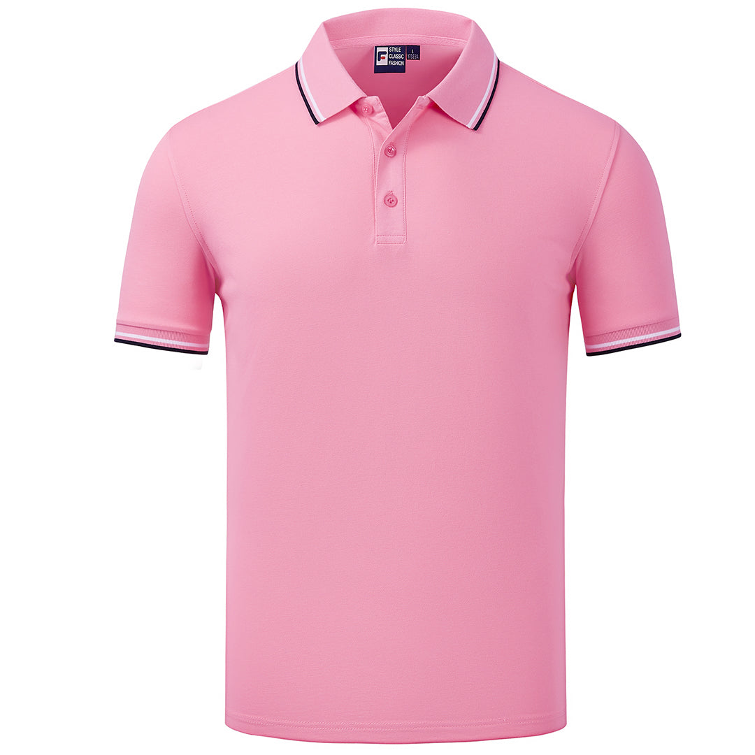 Men's cotton-trimmed polo shirt