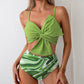 Knitted bikini split swimsuit