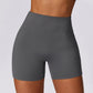 Hip-lifting high-waisted yoga sport shorts