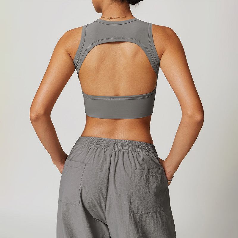 Quick-Drying And Nude Backless Sports Tank Top