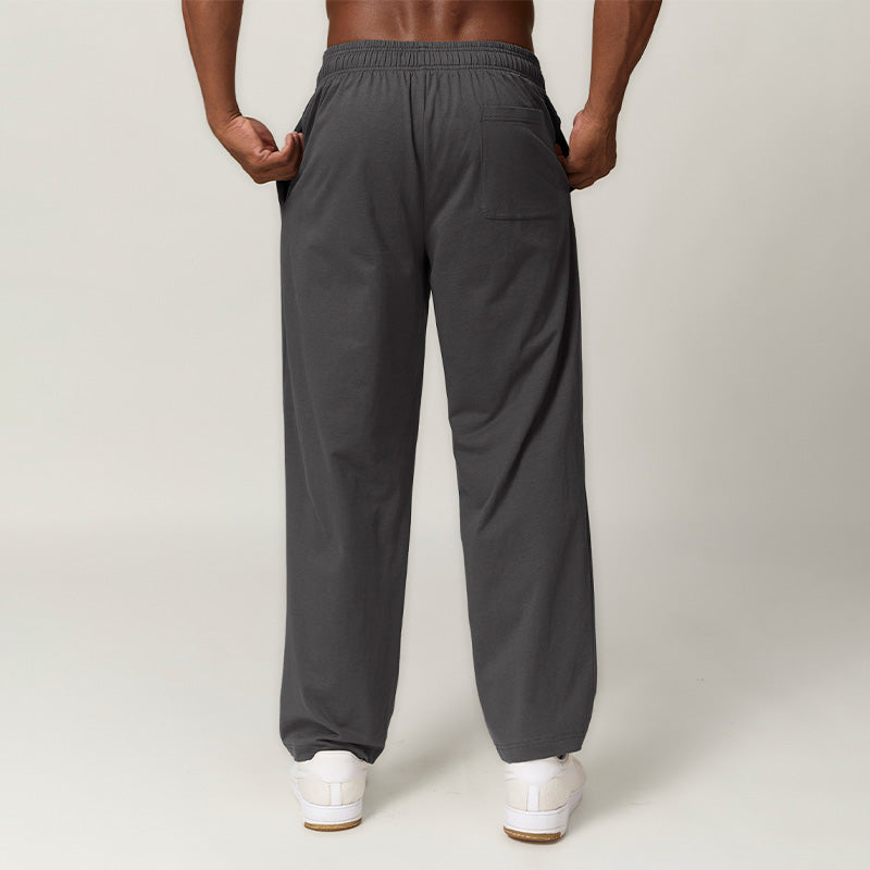 Pure cotton straight men's sports and leisure outdoor hiking sweatpants