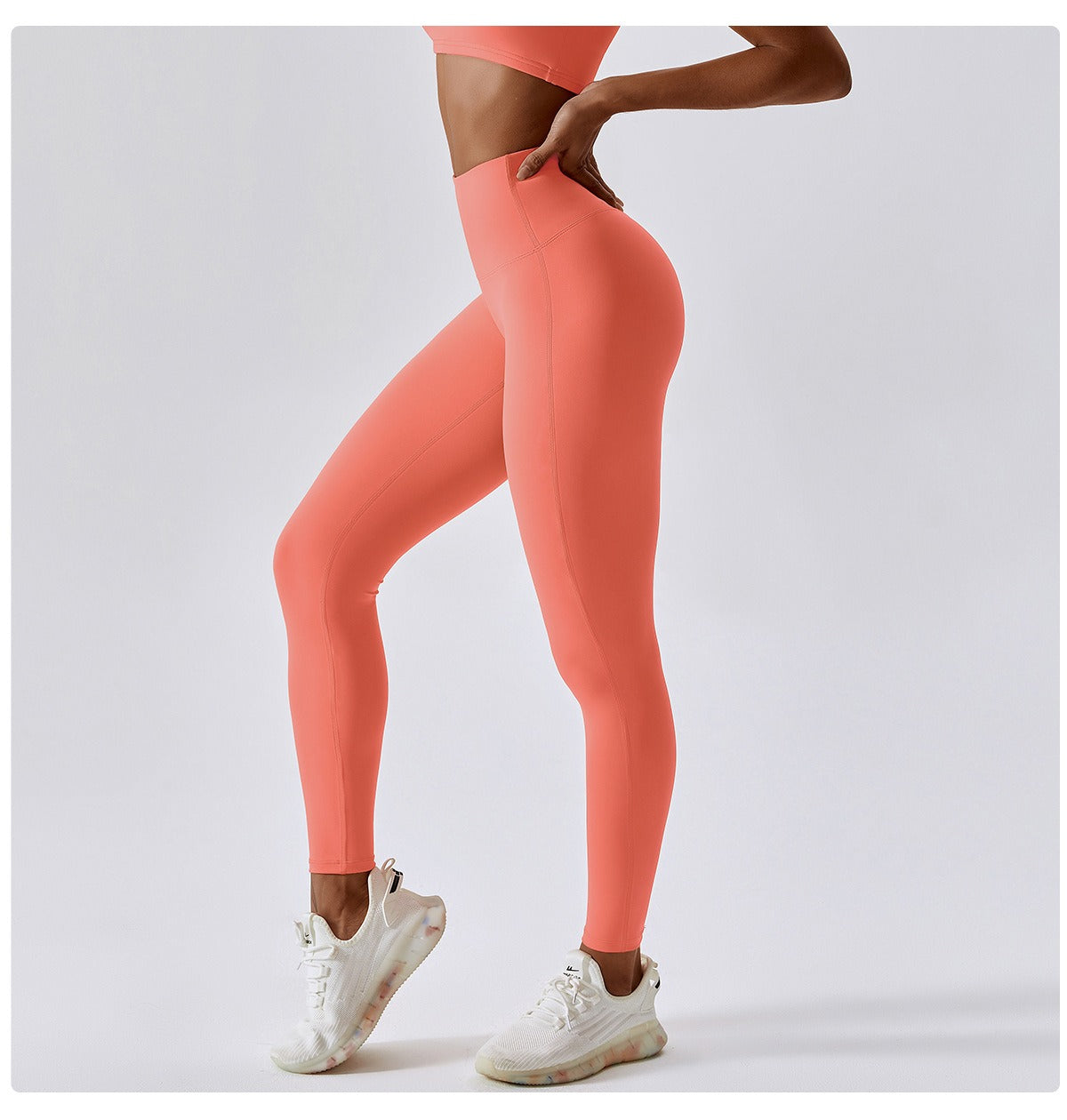 Leggings fonctionnels de couleur unie qui soulèvent les fesses