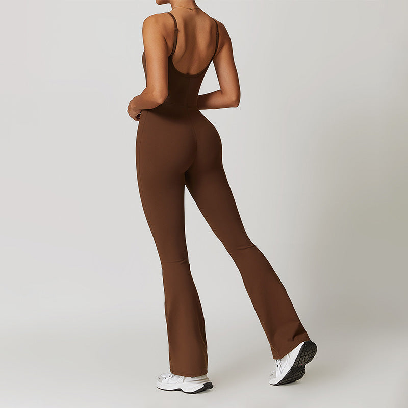 Ultra-soft One-Piece Tight Backless Fitness Jumpsuits