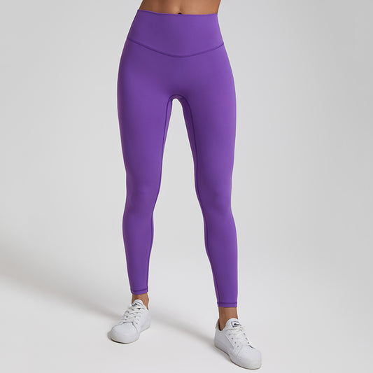 High Elastic Solid Color Hip Lifting Sports Leggings