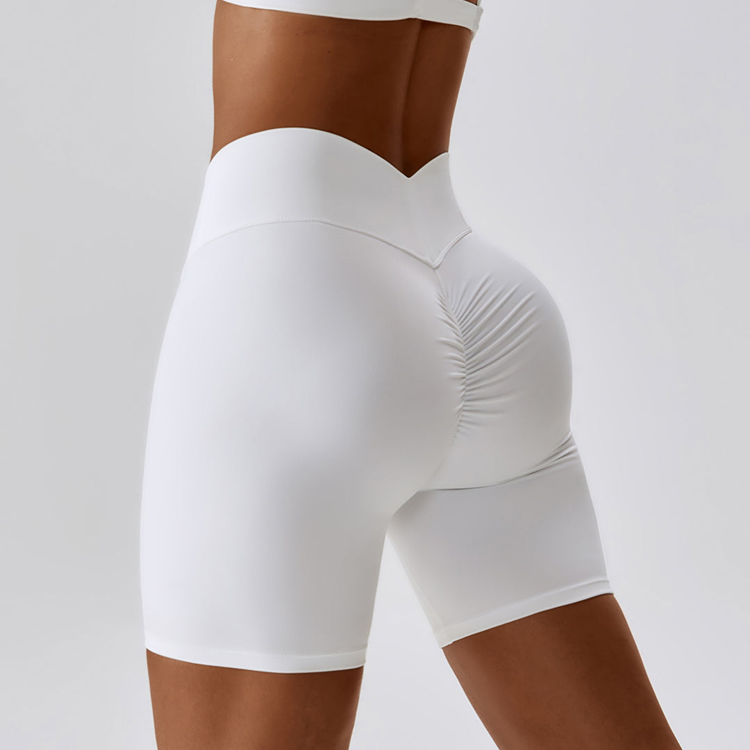 High-rise hip lift sports shorts