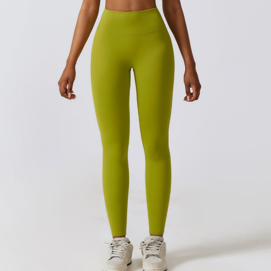 Leggings d'exercice à séchage rapide de couleur unie