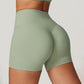 High-waisted hip-lifting skinny athletic shorts