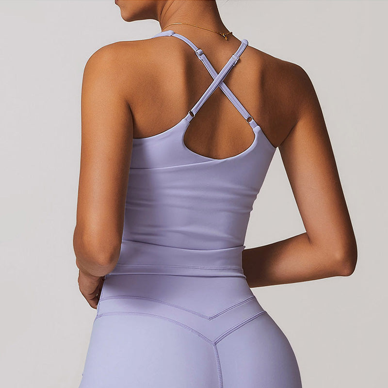 Breathable Cross Back Yoga Vest