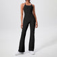 Ultra-Soft Snug-Fit Cross Back Flare Pants Jumpsuits