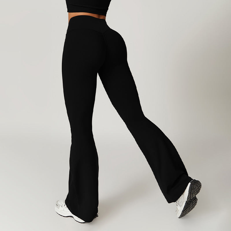 Ultra-soft V-cross High Waist Sports Flared Leg Pants