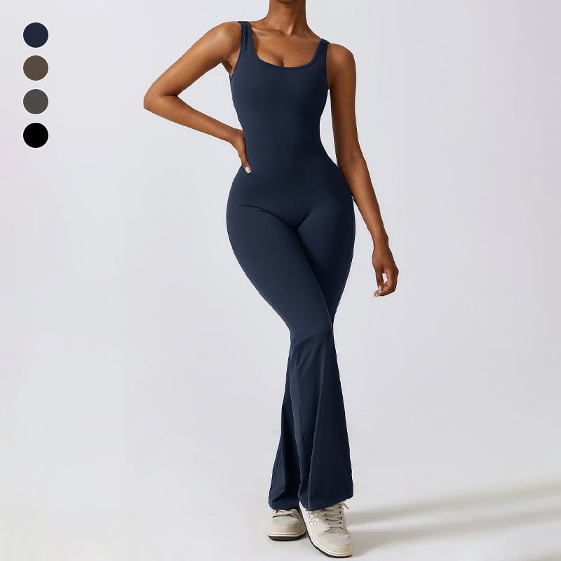 Buttock-lifted backless jumpsuit