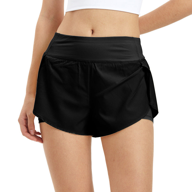 Ultra-Soft Quick-Dry Two Fake Pieces Sports Shorts