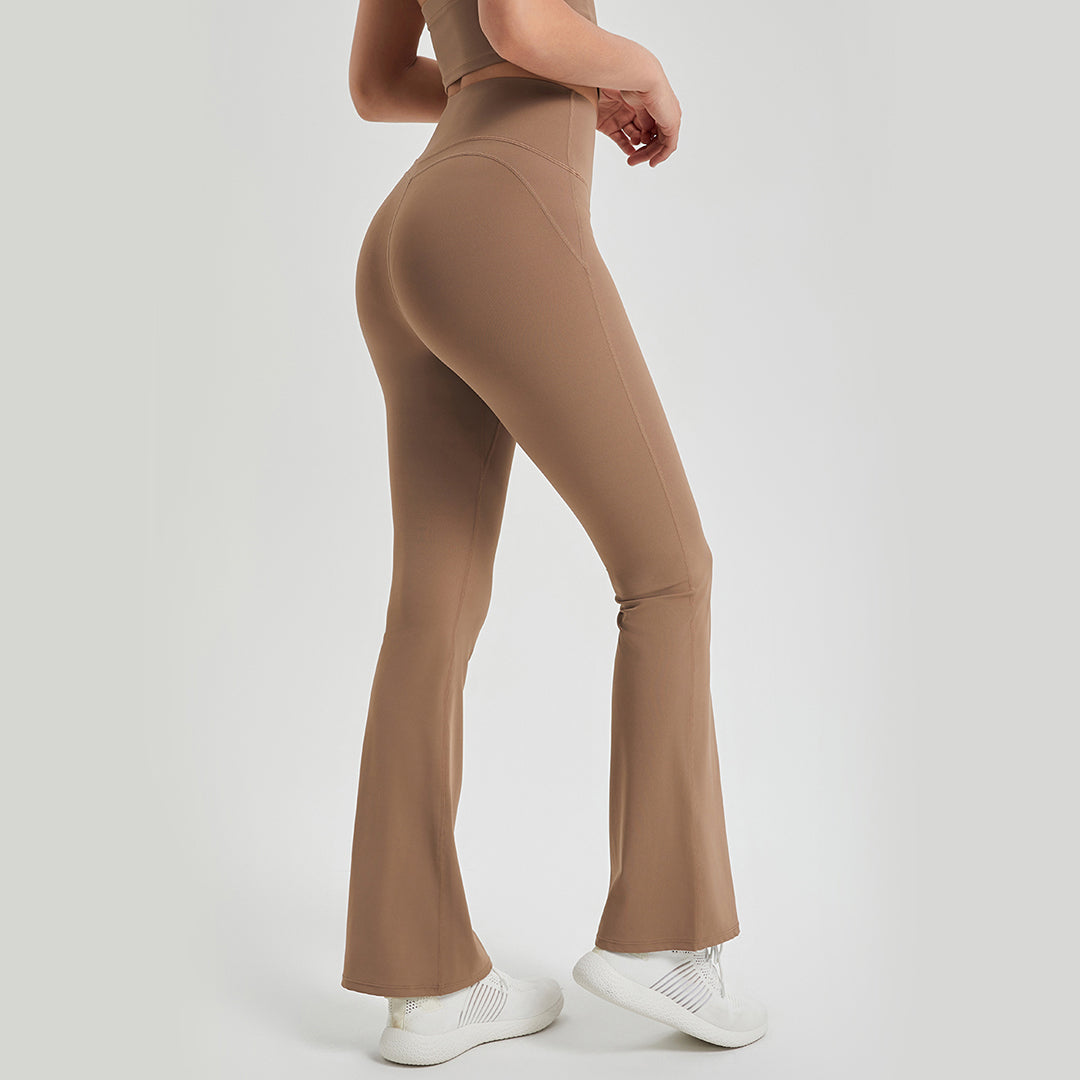 High-waisted hip-lifting running track leggings