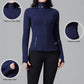 Autumn and winter stand up collar tight sports jacket