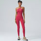 No awkward line shaping thread fitness jumpsuit