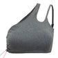 Seamless slanted shoulder sports bra