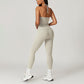 Quick-Dry U Neck Halter Sports Top+Leggings 2 Pieces Set