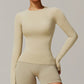 Threaded seamless long sleeve top