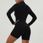 Half Zipper One-Piece Long Sleeve Fitness Jumpsuits