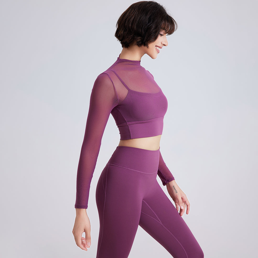 Long-sleeved quick-drying sports bras