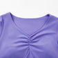 V-neck sports high-stretch long-sleeved Tops