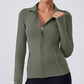 Long Sleeve Slim-fit stand Collar and full zipper Sports jacket