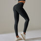 Legging de sport sans couture de couleur unie