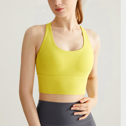 Soutien-gorge une pièce à bretelles croisées, gilet de sport