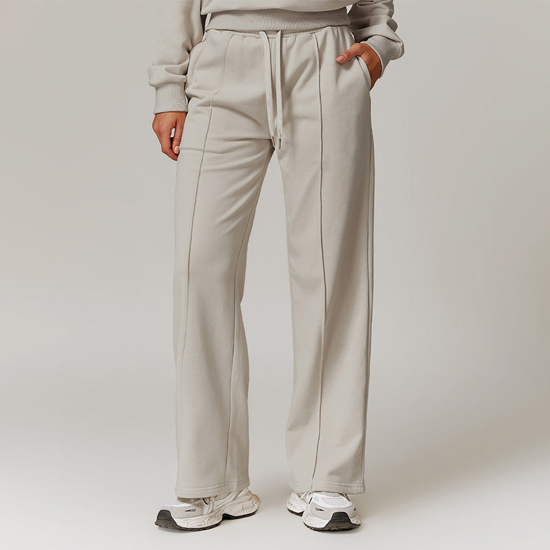 High Waist Casual Straight Leg Sweatpants