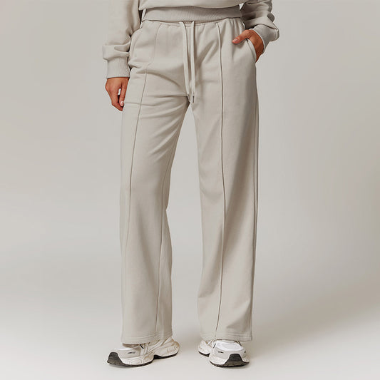 High Waist Casual Straight Leg Sweatpants